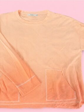 Ost Peach Ombre Pullover Sweatshirt